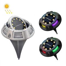 Lampada sotterranea sotterranea all'aperto rotante Lampada da giardino sepolta, specifiche: 12 LED caldi + luce colore (guscio di alluminio)