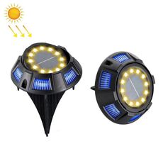 Lampada sotterranea all'aperto sotterraneo rotante Sepolto lampada da giardino, specifiche: 8 LED caldi + luce blu (guscio di plastica)