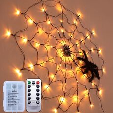Lampada a LED Spider Web con telecomando Atmosfera di Halloween Atmosphere Puntelli, Potenza: BATTERY Box
