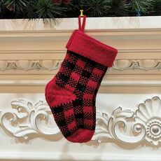 2 pezzi a maglia natale stoccaggio decorazione decorazione pendente bambino acrilico zucchero sacchetto regalo (rosso)