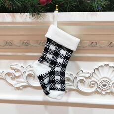 2 pezzi a maglia natale stoccaggio decorazione ciondolo bambino acrilico sacchetto regalo di caramella (bianco)