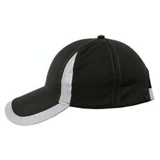 Berretto da baseball di sicurezza riflettente Berretto da baseball Traspirante Cappellino da costruzione all'aperto Cappuccio in rete, Colore: nero