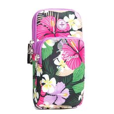 2 Pz B031 Esecuzione del telefono cellulare Sport Borsa per braccio sportivo all'aperto Sport per il cellulare Borsa da cellulare Borsa da polso (viola)