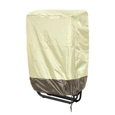 82x93cm Copertura sedia a sdraio da esterno impermeabile Giardino terrazza Patio Sedia copertina, tessuto: 420D Oxford (beige + caffè)