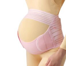 Pancia prenatale Supporto per la pancia in tre pezzi Cintura di supporto per pancia traspirante per le donne incinte prima del parto, Dimensioni: XXL (rosa)