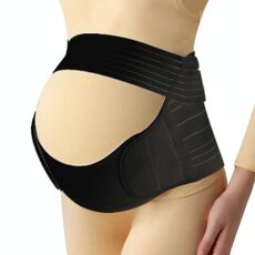 Pancia prenatale Supporto per la pancia in tre pezzi Cintura di supporto per pancia traspirante per le donne incinte prima del parto, dimensione: XXL (nero)