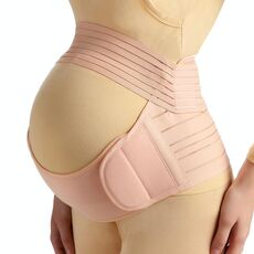 Pancia prenatale Supporto a tre pezzi Cintura di supporto per pancia traspirante per le donne incinte prima del parto, Dimensioni: XXL (carnagione)