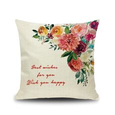 2 pz Amore coppia Valentine Day Geight Biancheria Lino Federa Auto Divano Auto Cuscino, Senza cuscino nucleo, Dimensioni: 45x45cm (R-PQL002)