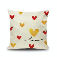 2 pz Amore coppia Valentine Day Geight Biancheria di lino Federa di Divano auto Cuscino, Senza cuscino, Dimensioni: 45x45cm (R-PQL004)