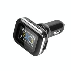 Q3 Mini sigaretta accendisigari auto wireless pneumatico di pressione del sistema di monitoraggio TPMS Tensione di tensione della temperatura dell'auto (nero)