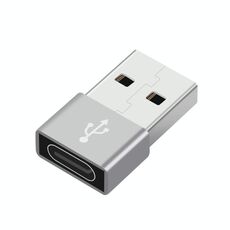 Adattatore in lega di alluminio USB-C / Type-C a USB 2.0, Adattatore in lega di alluminio maschio, dati di ricarica e trasmissione