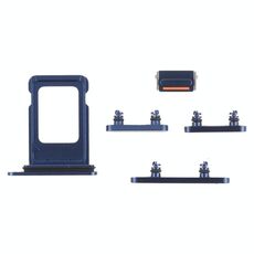 Vassoio scheda SIM + vassoio scheda SIM + tasti laterali per iPhone 13 (blu)