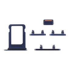 Cassettiera della scheda SIM + tasti laterali per iPhone 13 mini (blu)