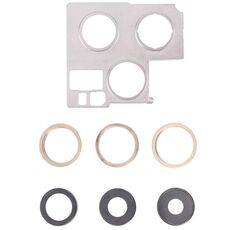Coperchio della lente della fotocamera con staffa di fissaggio per iPhone 13 Pro (oro)
