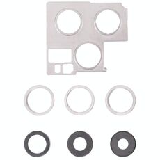 Coperchio della lente della fotocamera con staffa di fissaggio per iPhone 13 Pro (argento)