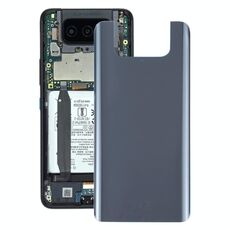 Copertura posteriore della batteria di vetro con adesivo per Asus Zenfone 8 Flip ZS672KS (nero)