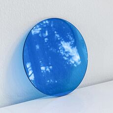 5 pezzi traslucido blu round foglio studio sfondo ornamento ornamento puntelli
