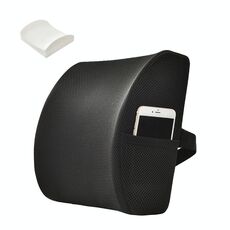 Cuscino per cuscino per ufficio cuscino con cuscino con cuscino, stile: memory schiuma (maglia nera)
