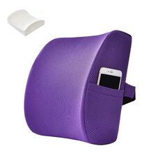 Cuscino per cuscino in vita ufficio cuscino con cuscino, stile: memory schiuma (maglia viola)