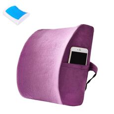Cuscino per cuscino in vita ufficio cuscino con cuscino, stile: tipo di gel (pelle scamosciata viola)