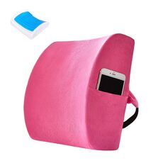 Cuscino per uffici cuscino cuscino con cuscino con cuscino, stile: tipo di gel (rosa scamosciata rossa)
