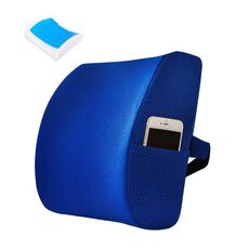 Cuscino per cuscino in vita ufficio cuscino con cuscino, stile: tipo di gel (maglia reale blu)