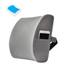 Cuscino cuscino in vita ufficio cuscino con cuscino, stile: tipo di gel (maglia grigio)