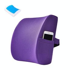 Cuscino per cuscino in vita dell'ufficio con cuscino cuscino, stile: tipo di gel (maglia viola)