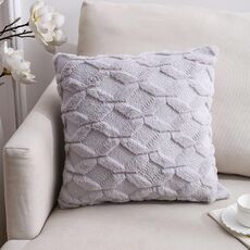Double-lated Peluche Pillow Home Divano cuscino federa, misura: 45x45cm federa + nucleo (grigio diamante)