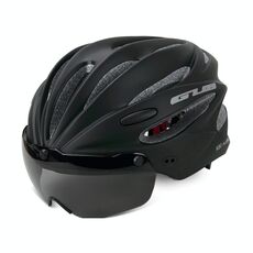 GUB K80 Plus Casco da bici con visiera e occhiali (nero)