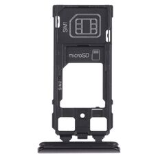 Vassoio della scheda SIM + vassoio della scheda SIM Vassoio / vassoio della scheda Micro SD per Sony Xperia 1 / Xperia XZ4 (nero)