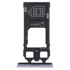 Vassoio della scheda SIM + vassoio della scheda SIM Vassoio / vassoio della scheda Micro SD per Sony Xperia 1 / Xperia XZ4 (Grigio)
