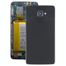 Per Alcatel One Touch Idol 4s OT6070 6070K 6070Y 6070 Coperchio posteriore della batteria in vetro (nero)