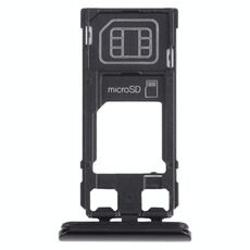 Vassoio della scheda SIM + Vassoio della scheda Micro SD per Sony Xperia 1 / Xperia XZ4 (nero)