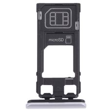 Vassoio della scheda SIM + vassoio della scheda micro SD per Sony Xperia 1 / Xperia XZ4 (Argento)