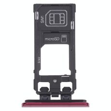 Cassettiera della scheda SIM + vassoio della scheda SIM / vassoio della scheda micro SD per Sony Xperia 5 (rosso)