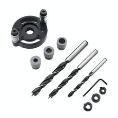 Lavorazione del legno Dritto Puncher Autosternatore Agoccolo Splicing Spliting Localizzatore per la lavorazione del legno Strumento di perforazione, Stile: Black + 7 Pz Bit Drill