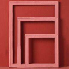3 in 1 diverse taglie MORANDI colore in legno fotogramma serigrafica serie colore spray vernice foto puntelli fotografia sfondo ornamenti (rosso chiaro)