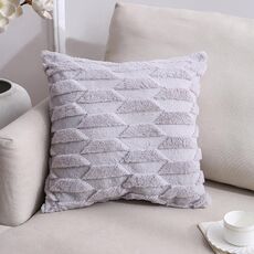 Double-lated Peluche Pillow Home Divano Cuscino Federa, Dimensioni: 45x45cm Pillowcase + Core (Grey Boat)