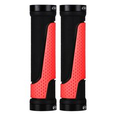 2 paia BG-0404 Bicycle Gomma Maniglia Cover La mountain bike Bilaterale Serratura Bilaterale Cover Maniglia antiscivolo (rosso)