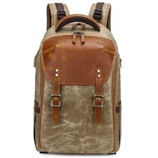 K805 Waterproof Batik Canvas Fotocamera per fotocamera all'aperto Photography Shoulder Borsa (Khaki)
