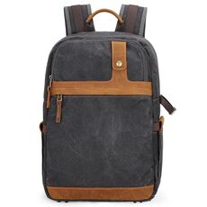 D1383 SLR Outdoor SLR Digital Camera Zaino Impermeabile Batik Baik Borsa per fotocamera su tela (grigio)