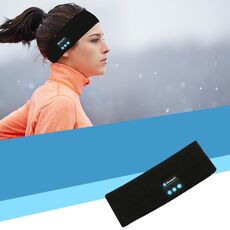 Auricolare Bluetooth Sport Fascia da esterno in esecuzione yoga Sweat-Absorbent Footescarf, Colore: nero
