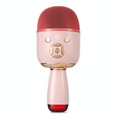 K58 Home Microfono wireless Bluetooth con lampada Telefono cellulare K canzone per bambini Microfono Audio (rosa)