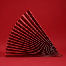 2 PCS 69x39cm Popolari Puntelli Pops Hard Cardboard Pieghevole Fan fotografia Sfondo Carta piegata (01 Vino rosso)
