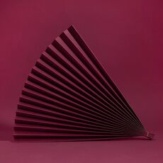 2 PCS 69x39cm Foto Puntelli Puntelli Hard Cardboard Pieghevole Fan fotografia Sfondo piegato Carta piegata (02 rosso viola)