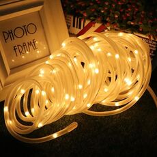 Le luci della corda della decorazione della festa di vacanza Le luci della corda della decorazione del giardino led della luce del giardino con telecomando, Spec: 12m 100 LED USB alimentato (luce calda)