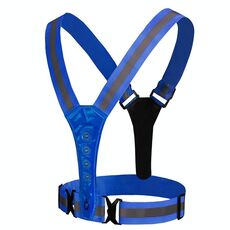 Gilet riflettente a LED ad alta elasticità esterna gilet riflettente per la sicurezza del traffico Abbigliamento riflettente (blu)