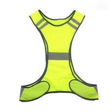 Sport Riflettent Vest Night Running Outdoor Riflettente Abbigliamento Traffico Sicurezza Riflettente Vest riflettente, Stile: Senza LED (Giallo fluorescente)