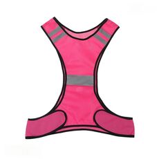 Vest riflettente sportivo Night Running Outdoor Riflettente Abbigliamento Abbigliamento Traffic Sicurezza Riflettente Vest riflettente, Stile: Senza LED (rosa)